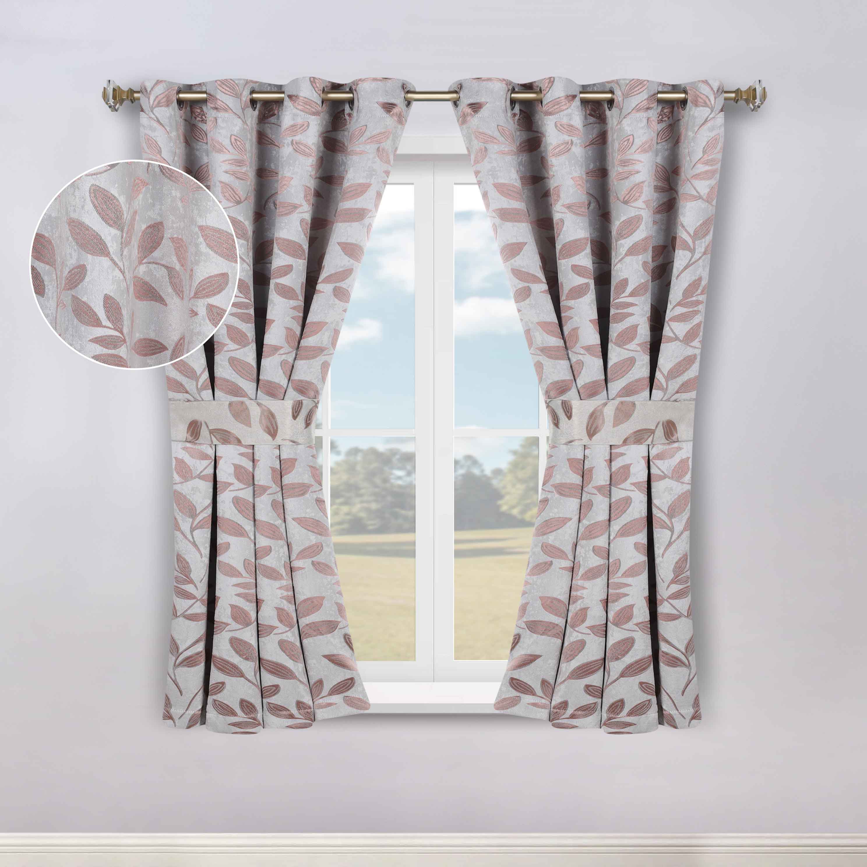 Leaves Room Darkening Washable Blackout Curtain Panels, Set of 2 - Blackout Curtains by Superior