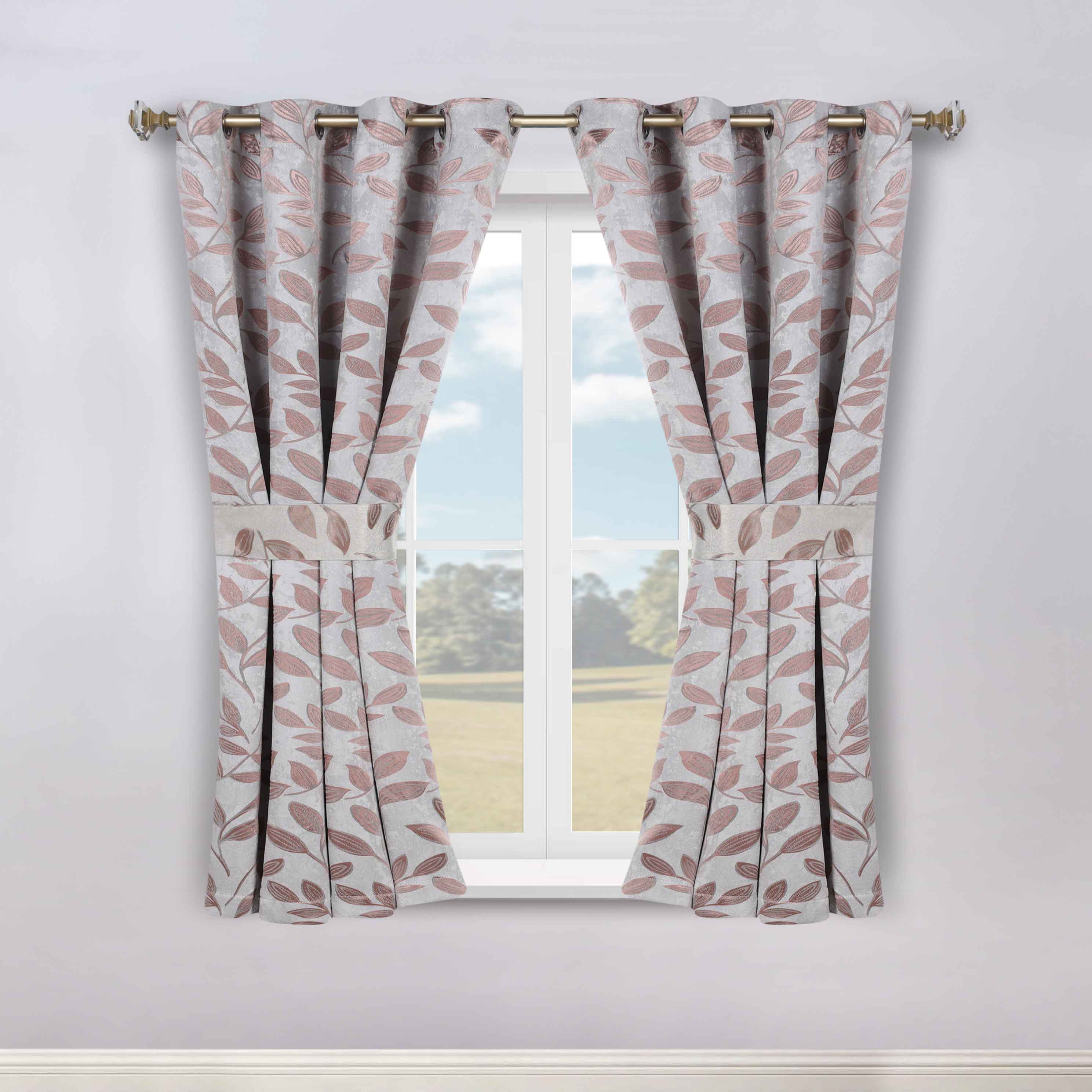 Leaves Room Darkening Washable Blackout Curtain Panels, Set of 2 - Blackout Curtains by Superior