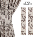Leaves Room Darkening Washable Blackout Curtain Panels, Set of 2 - Blackout Curtains by Superior