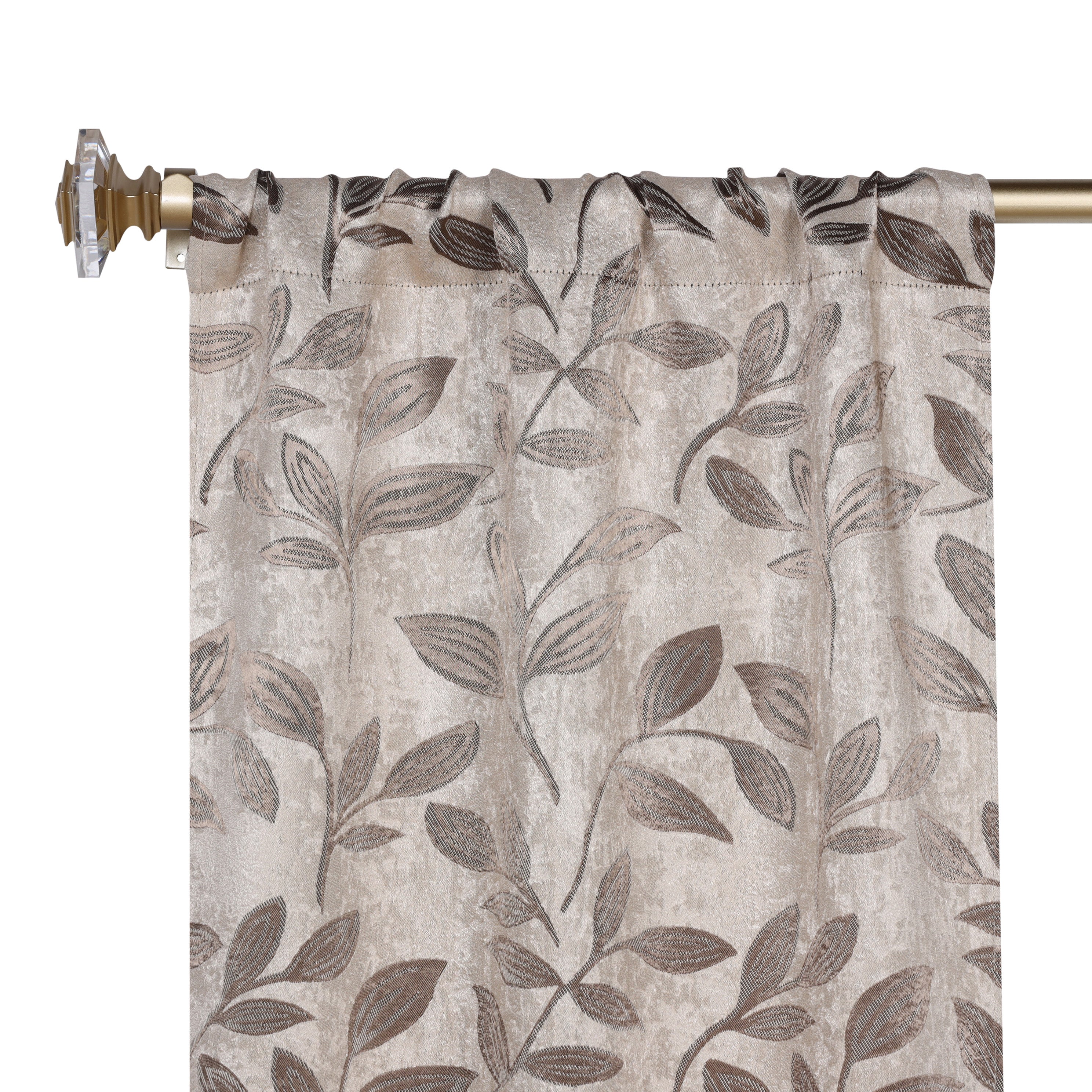 Leaves Room Darkening Washable Blackout Curtain Panels, Set of 2 - Blackout Curtains by Superior