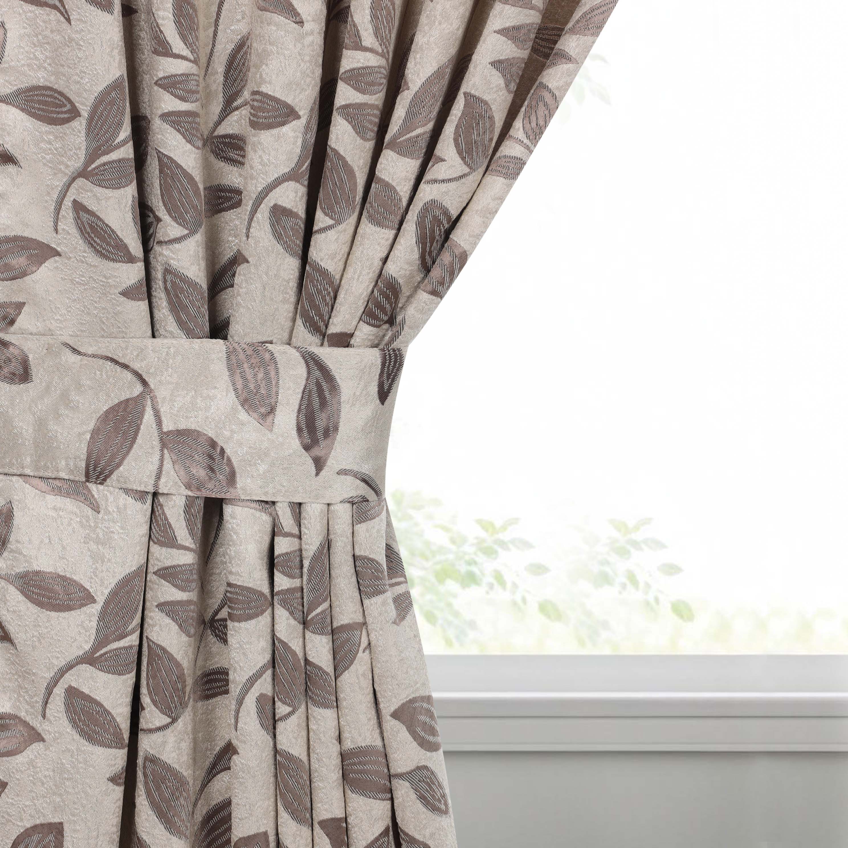 Leaves Room Darkening Washable Blackout Curtain Panels, Set of 2 - Blackout Curtains by Superior