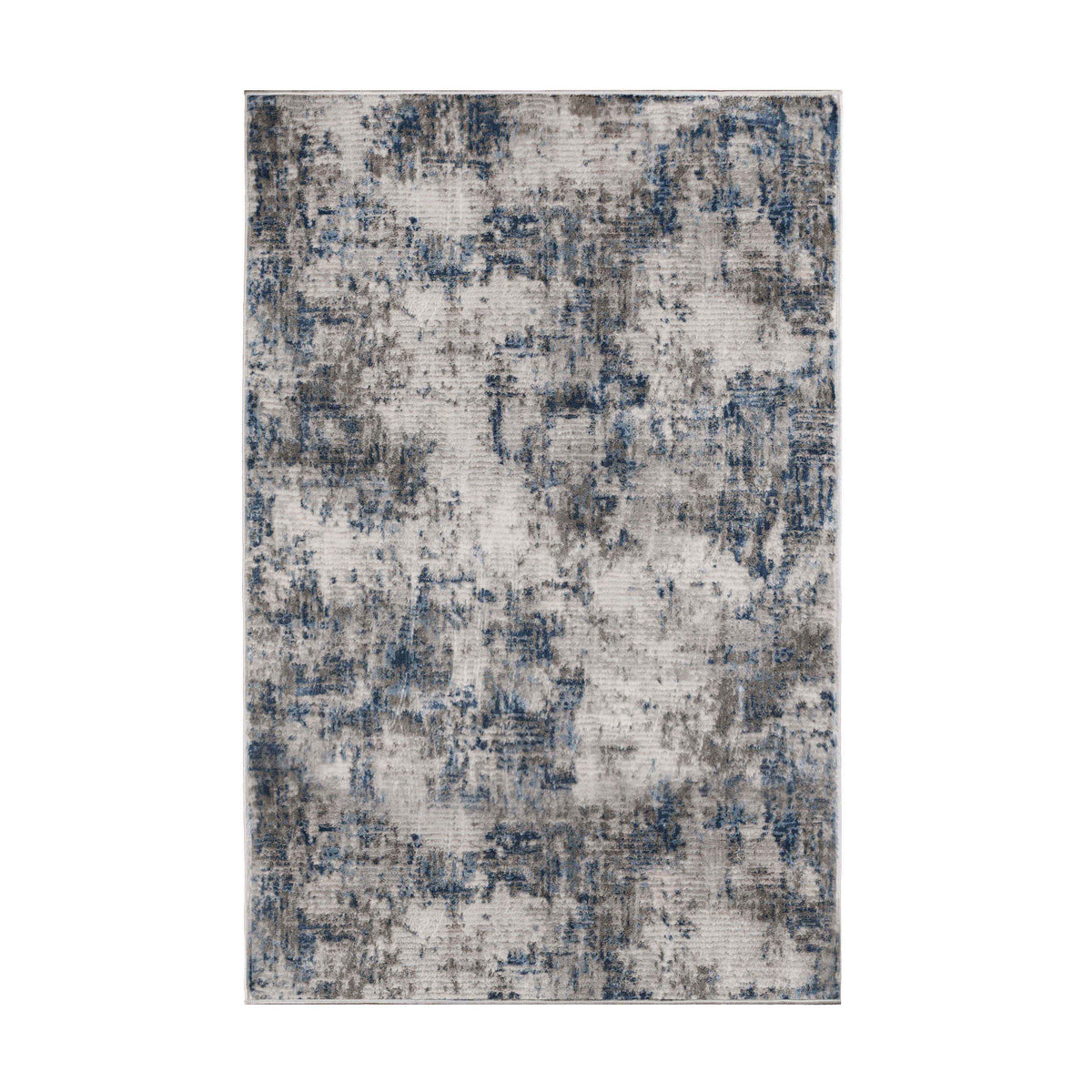 Euphemia Distressed Abstract Eclectic Modern Indoor Area Rug - Blue