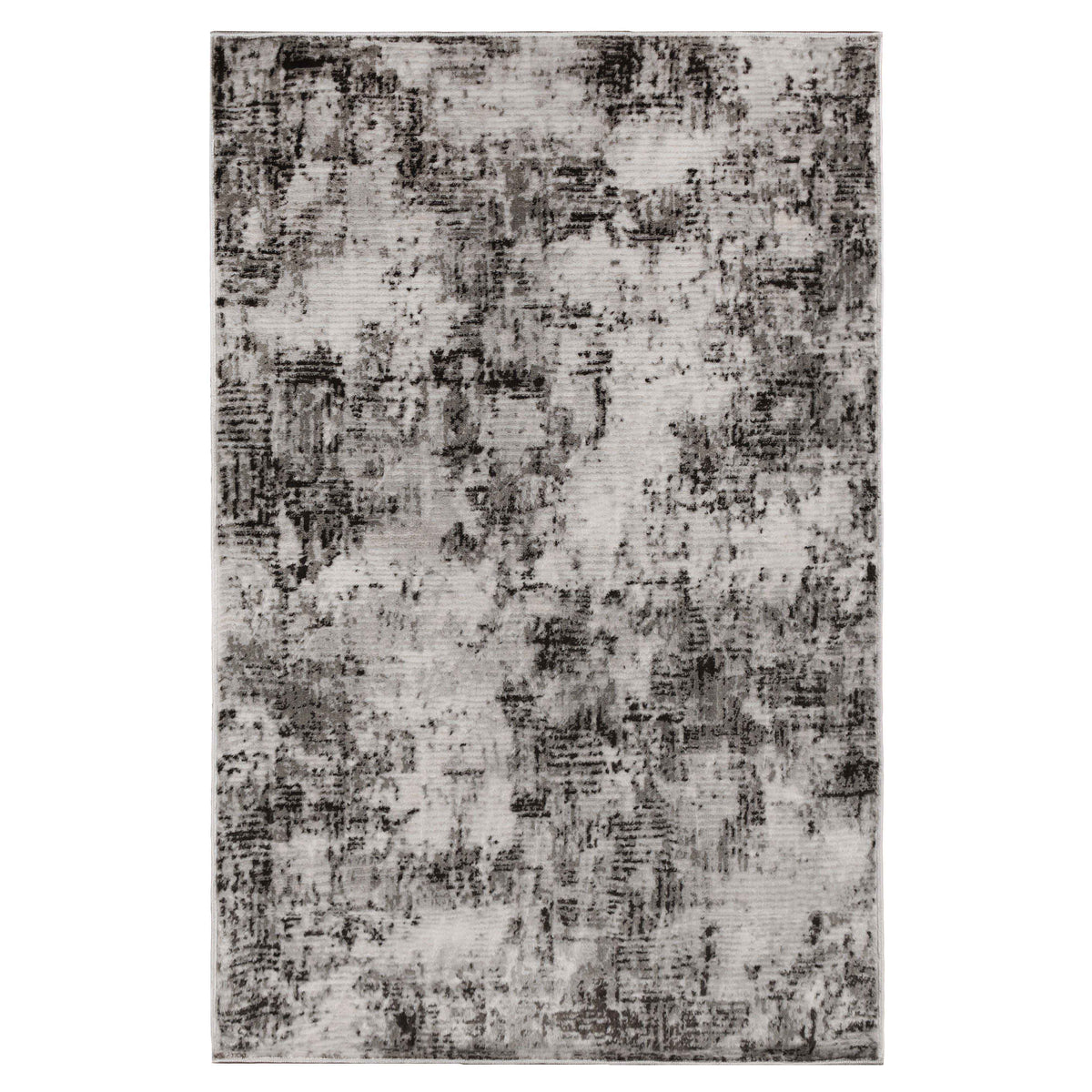 Euphemia Distressed Abstract Eclectic Modern Indoor Area Rug - Charcoal