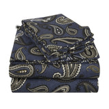 100% Cotton Flannel Bed Sheet Set Floral Paisley Deep Pocket