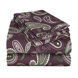 100% Cotton Flannel Bed Sheet Set Floral Paisley Deep Pocket