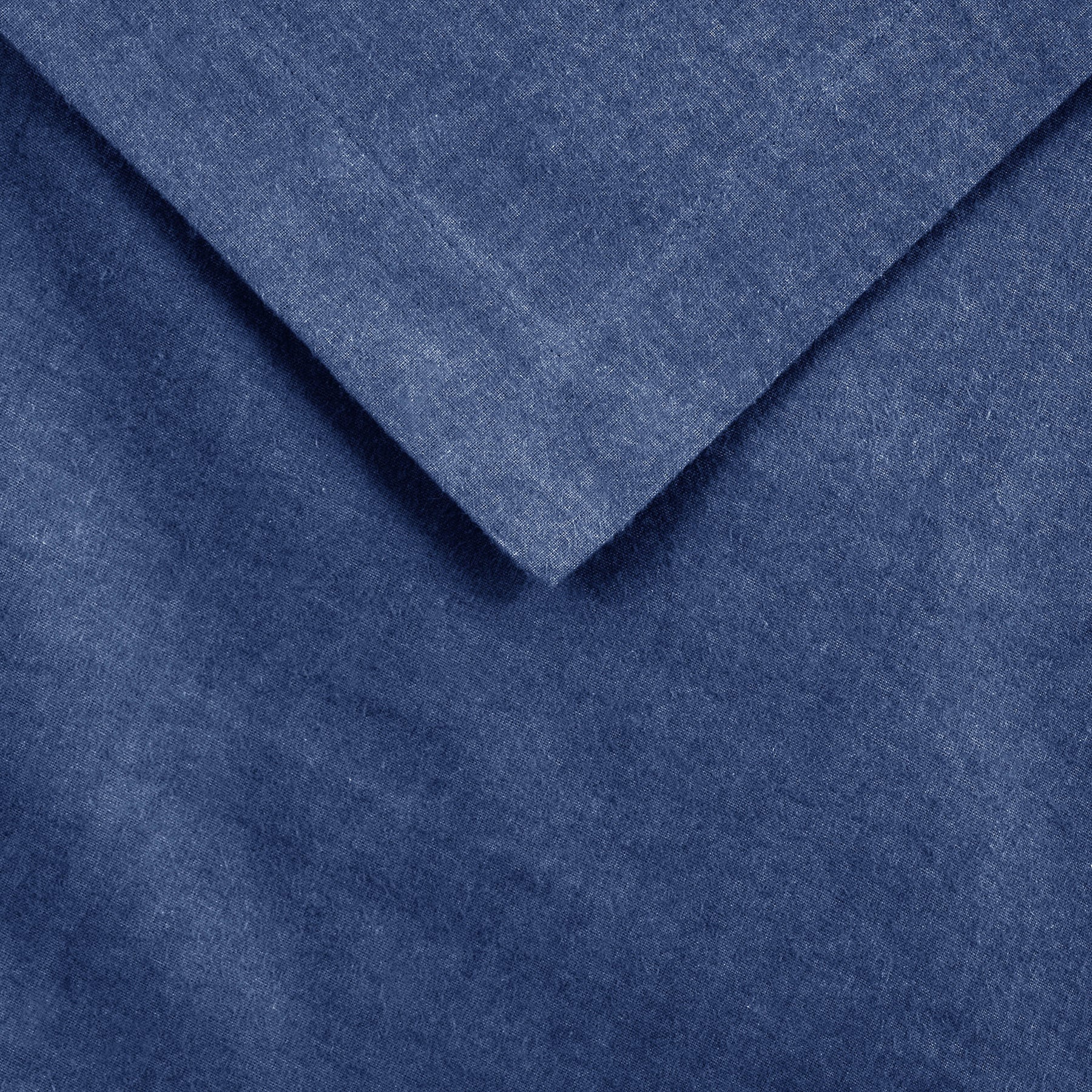 Superior Flannel Cotton Solid Modern Luxury Duvet Cover Set - Navy Blue