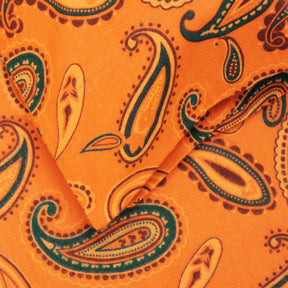 Superior Cotton Flannel Paisley Luxury Bed Sheet Set - Pumpkin