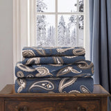100% Cotton Flannel Bed Sheet Set Floral Paisley Deep Pocket