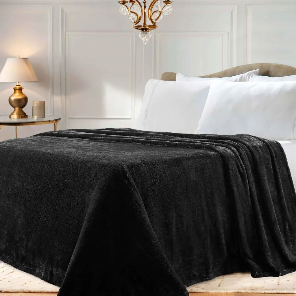 Fleece Plush Medium Weight Fluffy Soft Solid Decorative Blanket - Blanket by Superior Brand