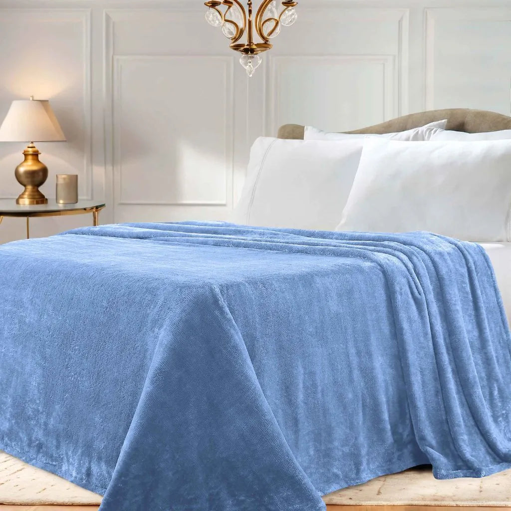 Fleece Plush Medium Weight Fluffy Soft Solid Decorative Blanket - Blanket by Superior Brand