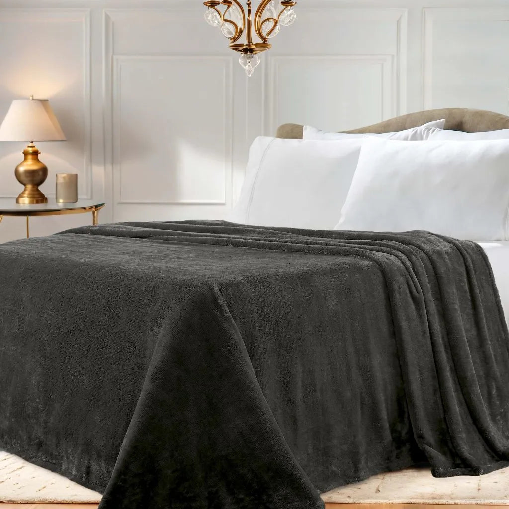 Fleece Plush Medium Weight Fluffy Soft Solid Decorative Blanket - Blanket by Superior Brand