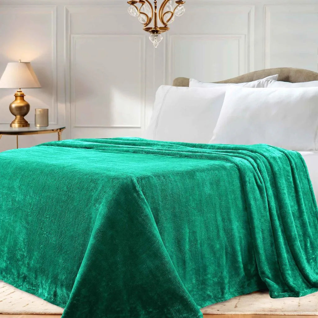 Fleece Plush Medium Weight Fluffy Soft Solid Decorative Blanket - Blanket by Superior Brand
