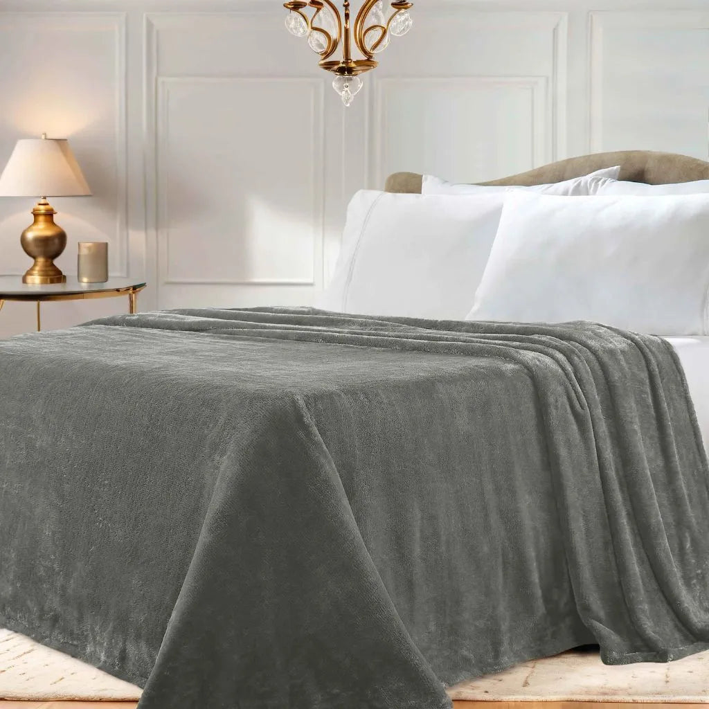 Fleece Plush Medium Weight Fluffy Soft Solid Decorative Blanket - Blanket by Superior Brand