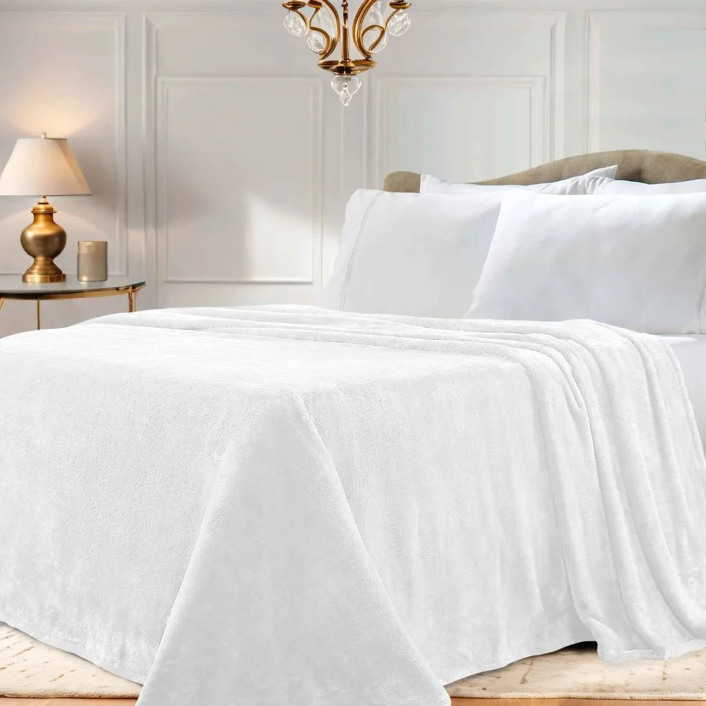 Fleece Plush Medium Weight Fluffy Soft Solid Decorative Blanket - Blanket by Superior Brand