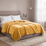 Superior Fleece Plush Medium Weight Fluffy Solid Decorative Blanket