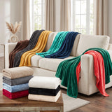 Superior Fleece Plush Medium Weight Fluffy Solid Decorative Blanket