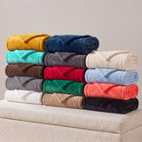 Superior Fleece Plush Medium Weight Fluffy Solid Decorative Blanket
