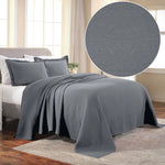 Fleur De Lis Jacquard Matelassé Cotton Medallion Bedspread Set - Bedspread by Superior Brand
