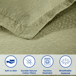 Fleur De Lis Jacquard Matelassé Cotton Medallion Bedspread Set - Bedspread by Superior Brand