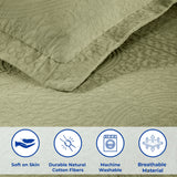 Fleur De Lis Jacquard Matelassé Cotton Medallion Bedspread Set - Bedspread by Superior Brand
