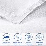 Fleur De Lis Jacquard Matelassé Cotton Medallion Bedspread Set - Bedspread by Superior Brand