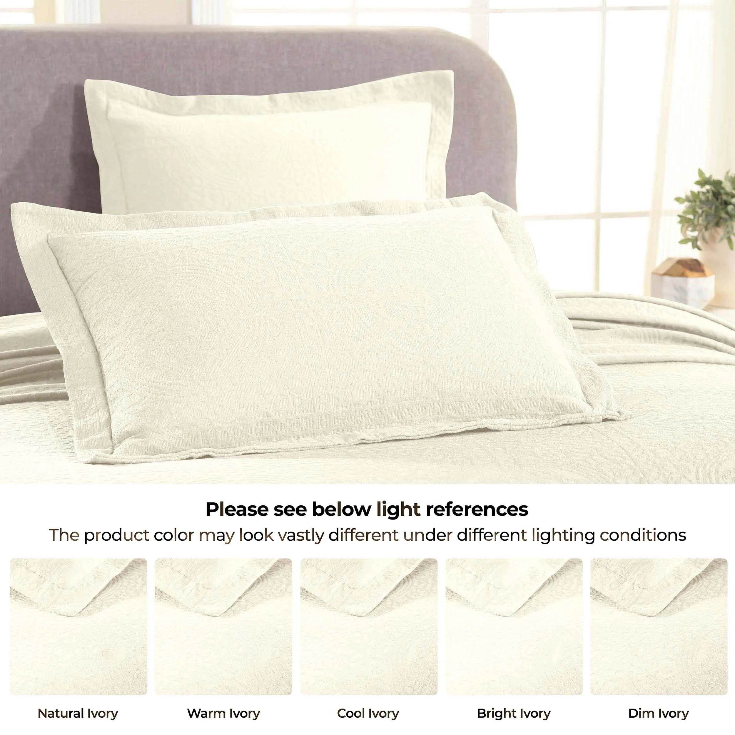 Fleur De Lis Jacquard Matelassé Cotton Medallion Bedspread Set - Bedspread by Superior Brand