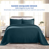 Fleur De Lis Jacquard Matelassé Cotton Medallion Bedspread Set - Bedspread by Superior Brand