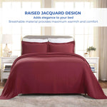 Fleur De Lis Jacquard Matelassé Cotton Medallion Bedspread Set - Bedspread by Superior Brand