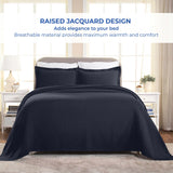Fleur De Lis Jacquard Matelassé Cotton Medallion Bedspread Set - Bedspread by Superior Brand