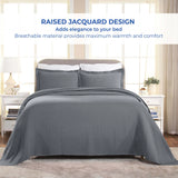 Fleur De Lis Jacquard Matelassé Cotton Medallion Bedspread Set - Bedspread by Superior Brand