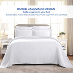 Fleur De Lis Jacquard Matelassé Cotton Medallion Bedspread Set - Bedspread by Superior Brand