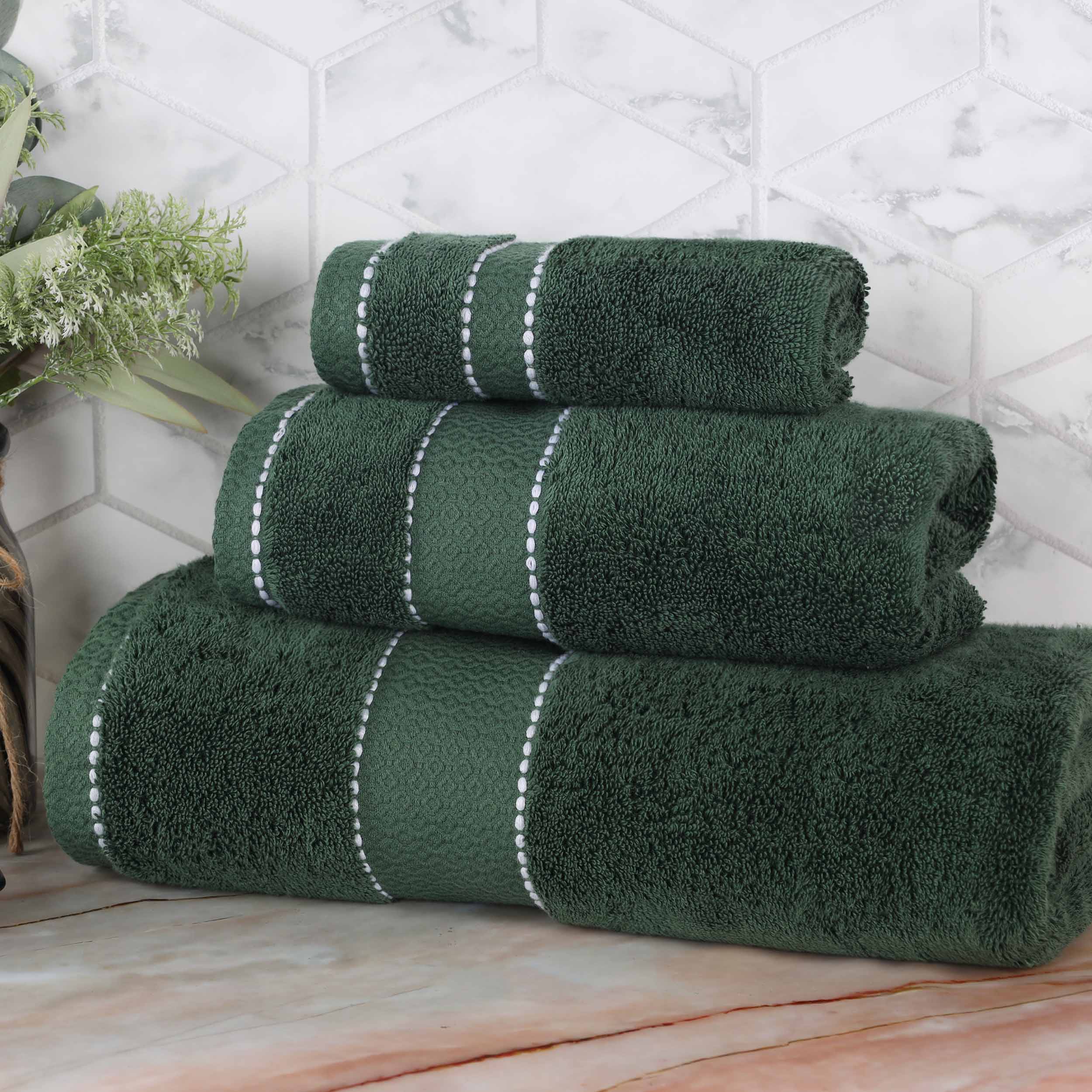 Egyptian Giza Cotton Plush Soft Towel Set 3 Piece - Egyptian Cotton Towel Set by Superior Brand