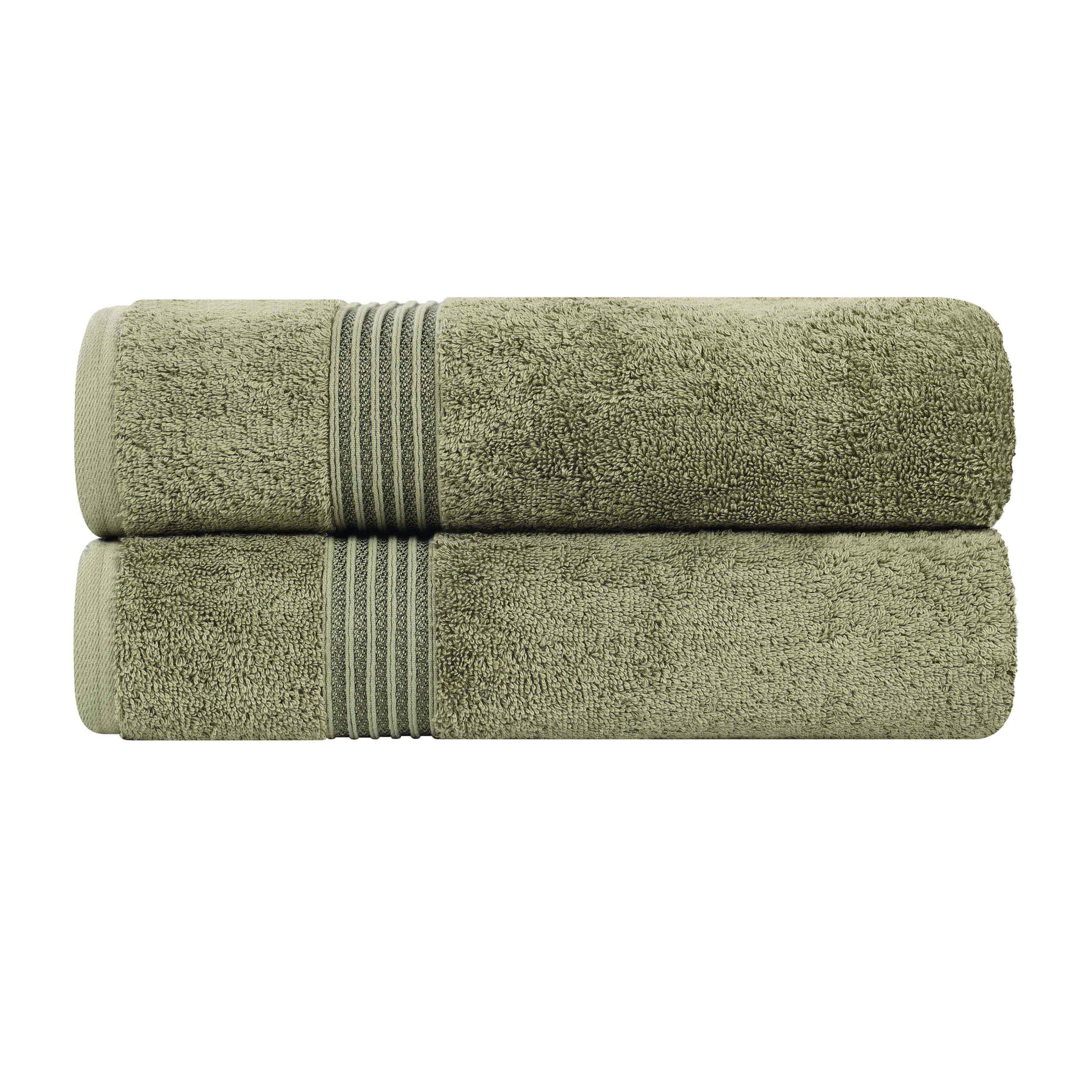 Heritage Egyptian Cotton Plush Absorbent Luxury Bath Towel Set of 2 - Bath Towel by Superior