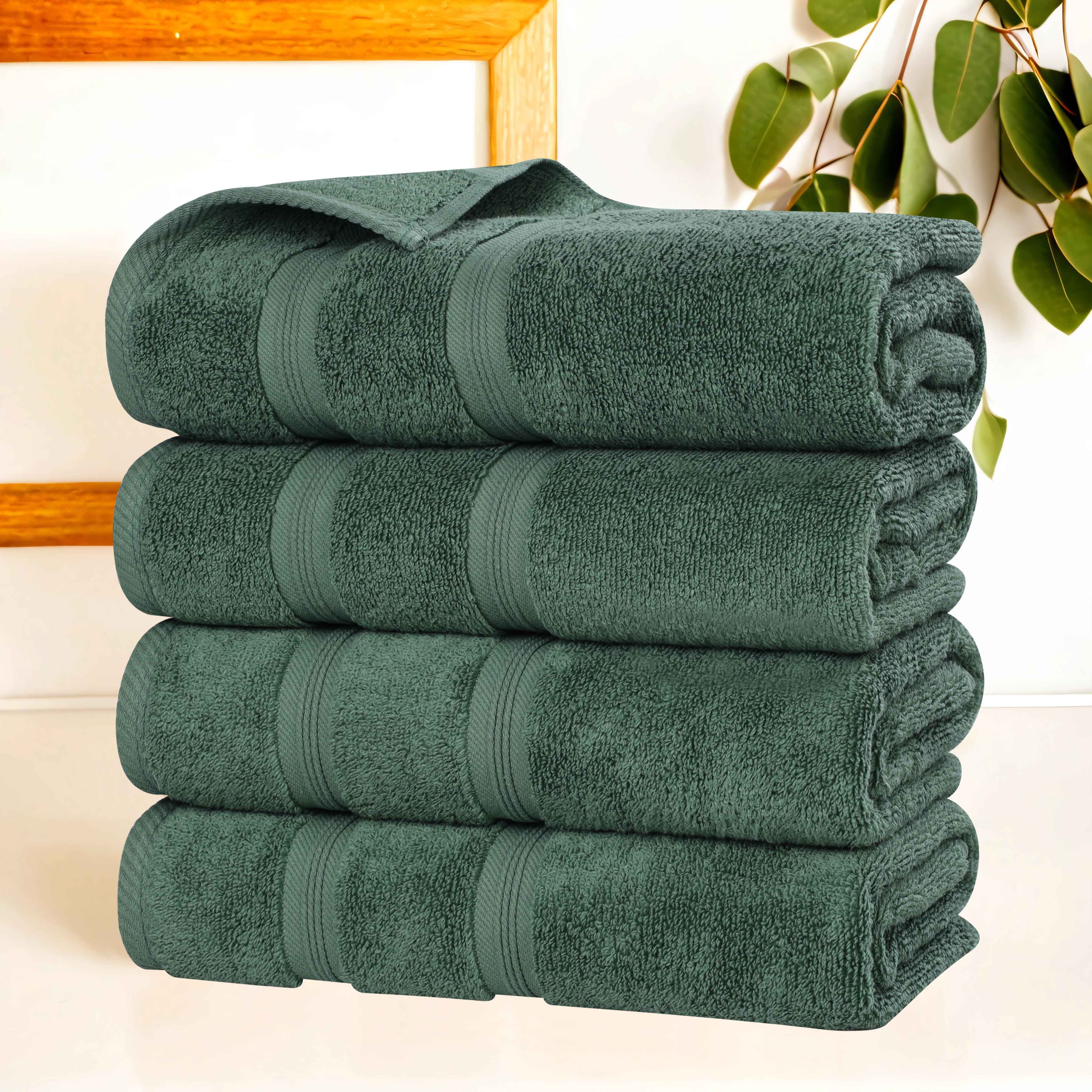 Zero Twist Cotton Medium Weight Bath Towel Set of 4 - Bath Towel by Superior Brand