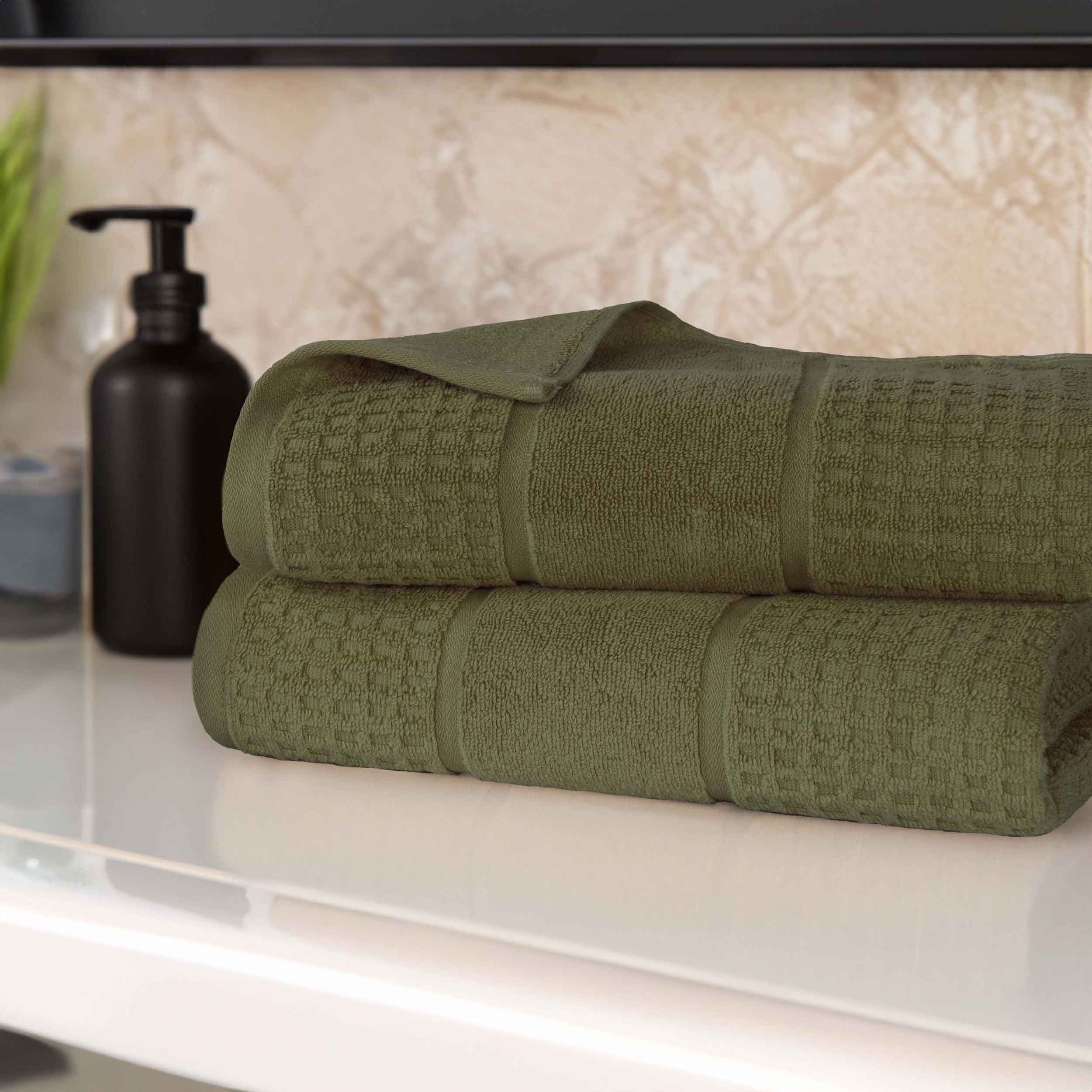 Napa Zero Twist Cotton Solid Waffle Honeycomb Bath Sheet Set of 2 - Towel Set by Superior Brand
