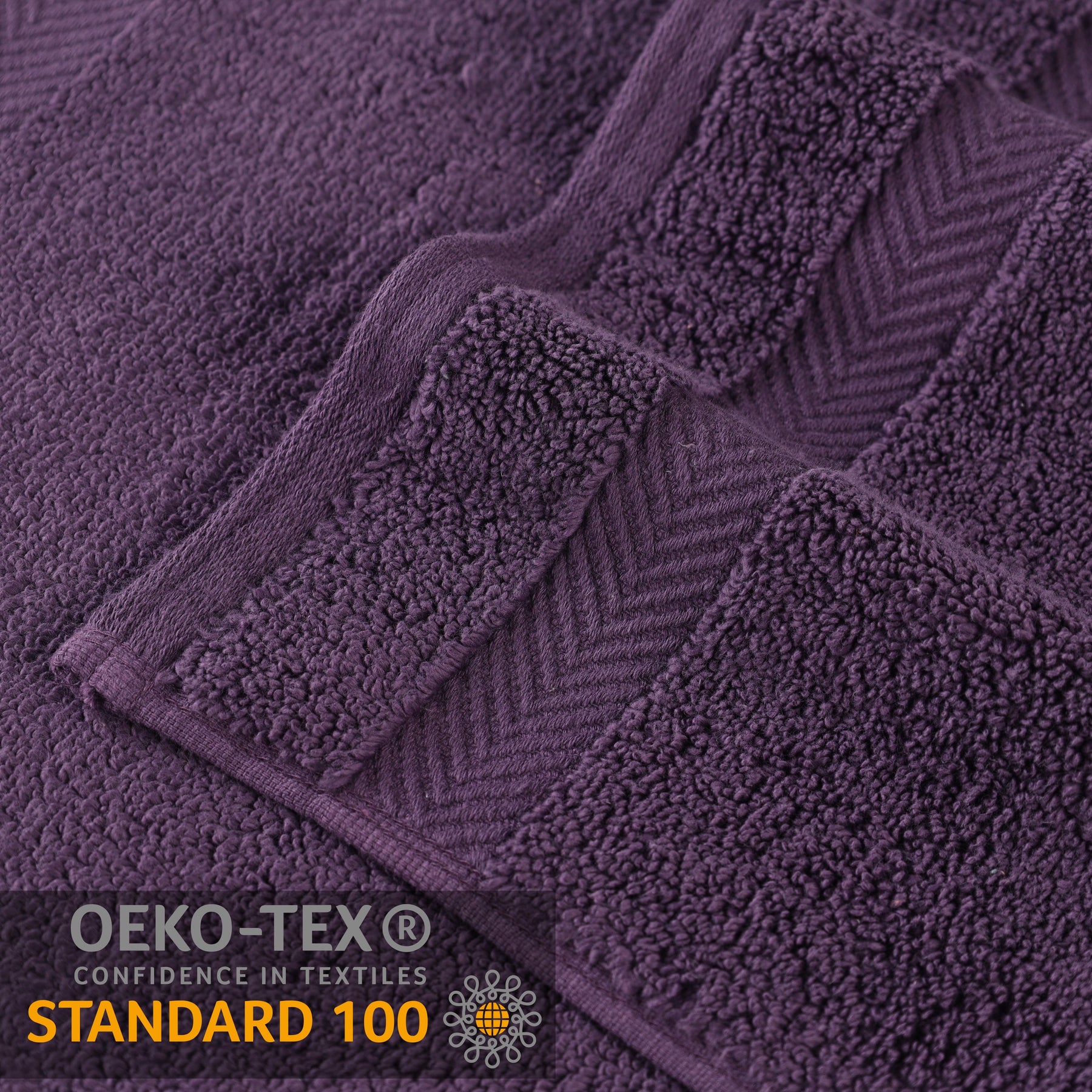 Zero Twist Cotton Ultra-Soft Absorbent Face Towel Washcloth - Grape Seed