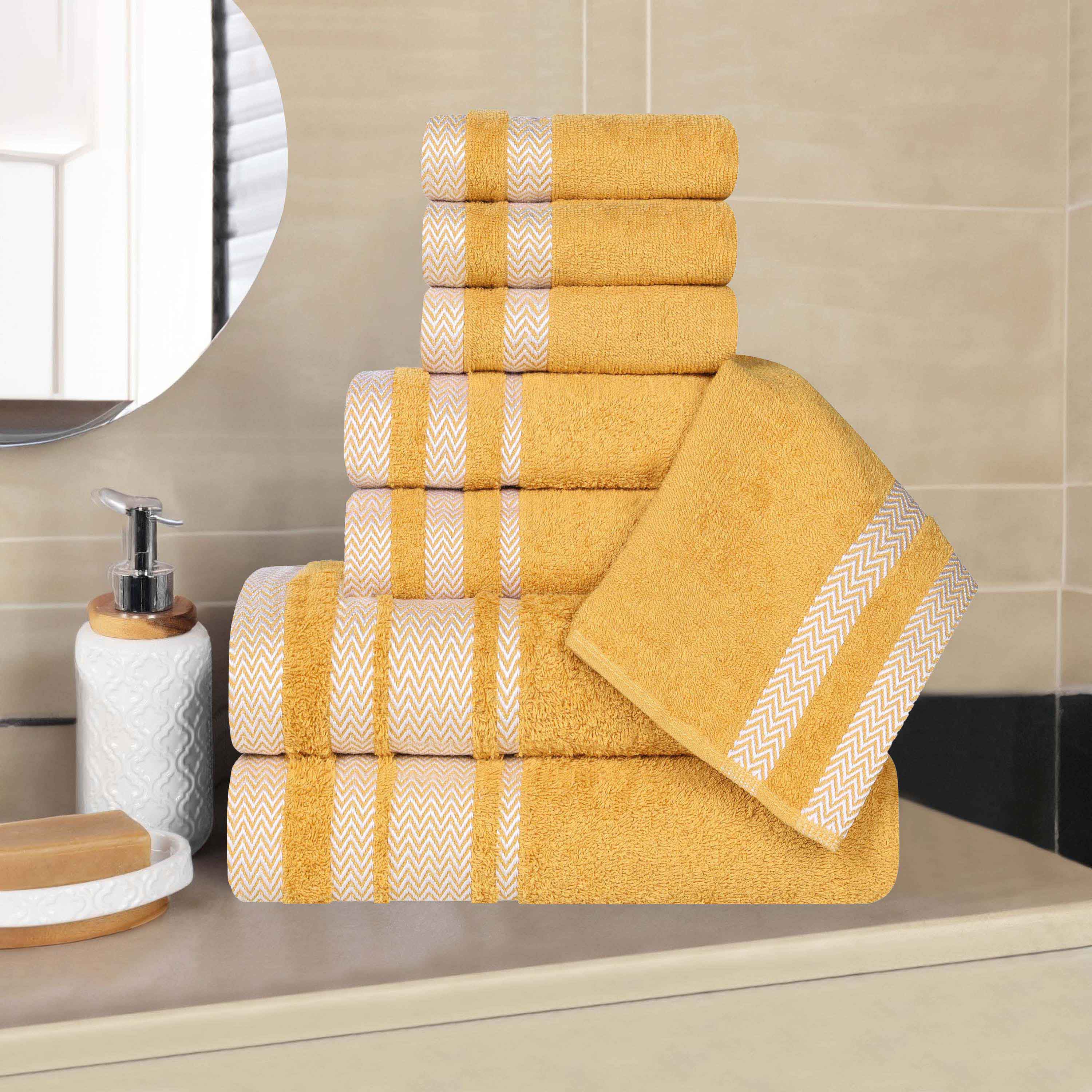 Hays Cotton Medium Weight 8 Piece Assorted Bathroom Towel Set - Towel Set by Superior Brand