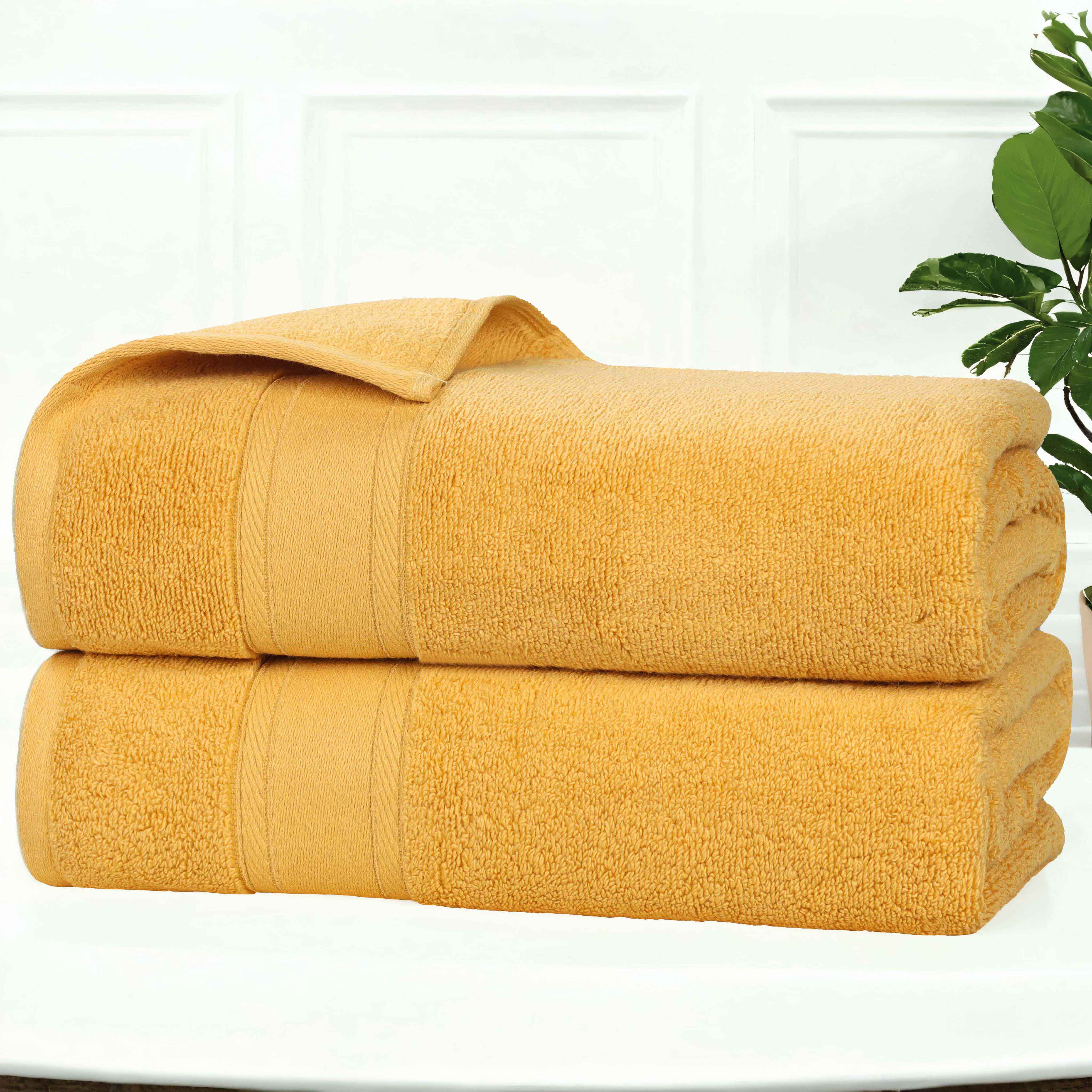 Zero Twist Cotton Medium Weight Soft Bath Towel Set of 2 - Bath Towel by Superior Brand