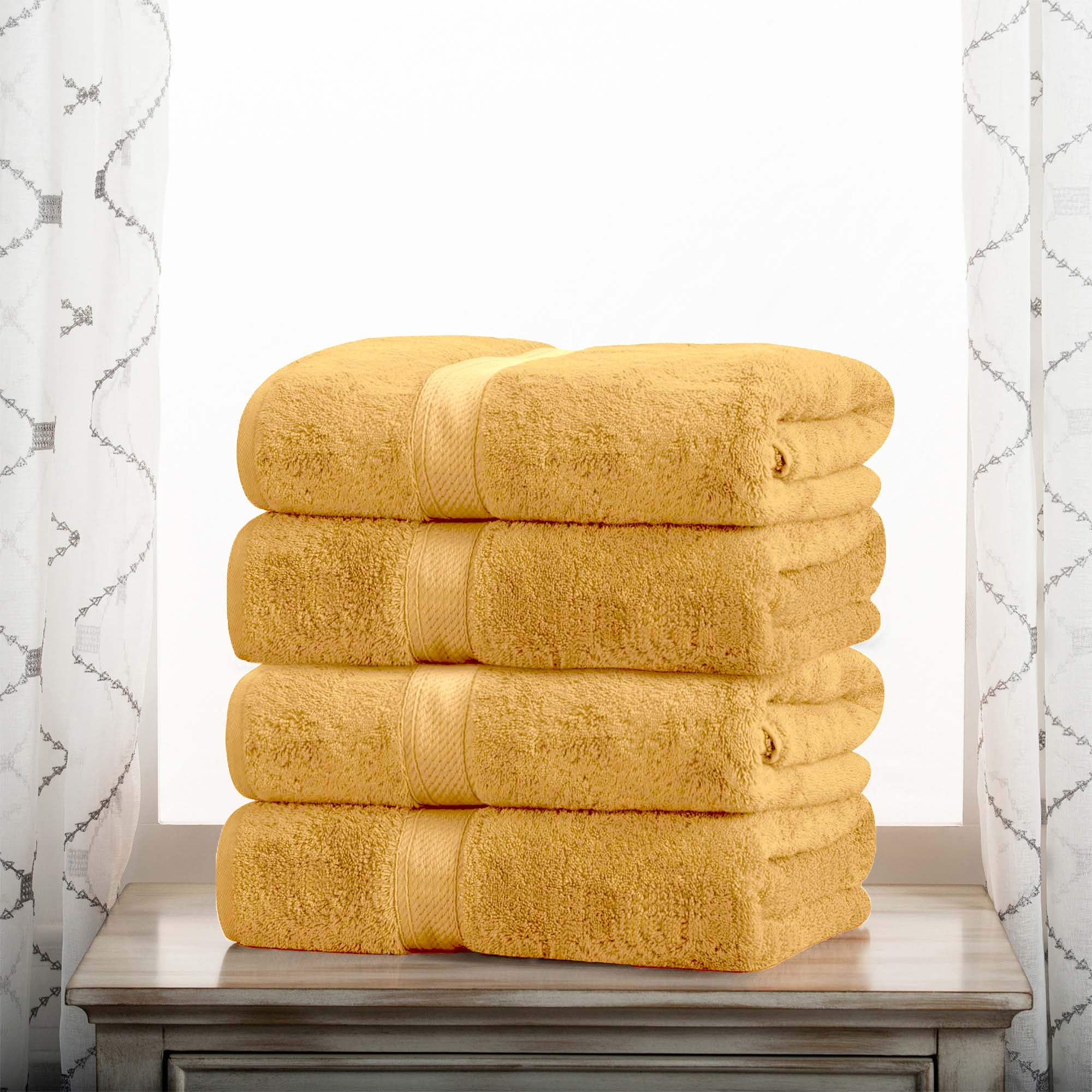 Madison Egyptian Cotton Pile Heavyweight 4 Piece Bath Towel Set - Bath Towel by Superior