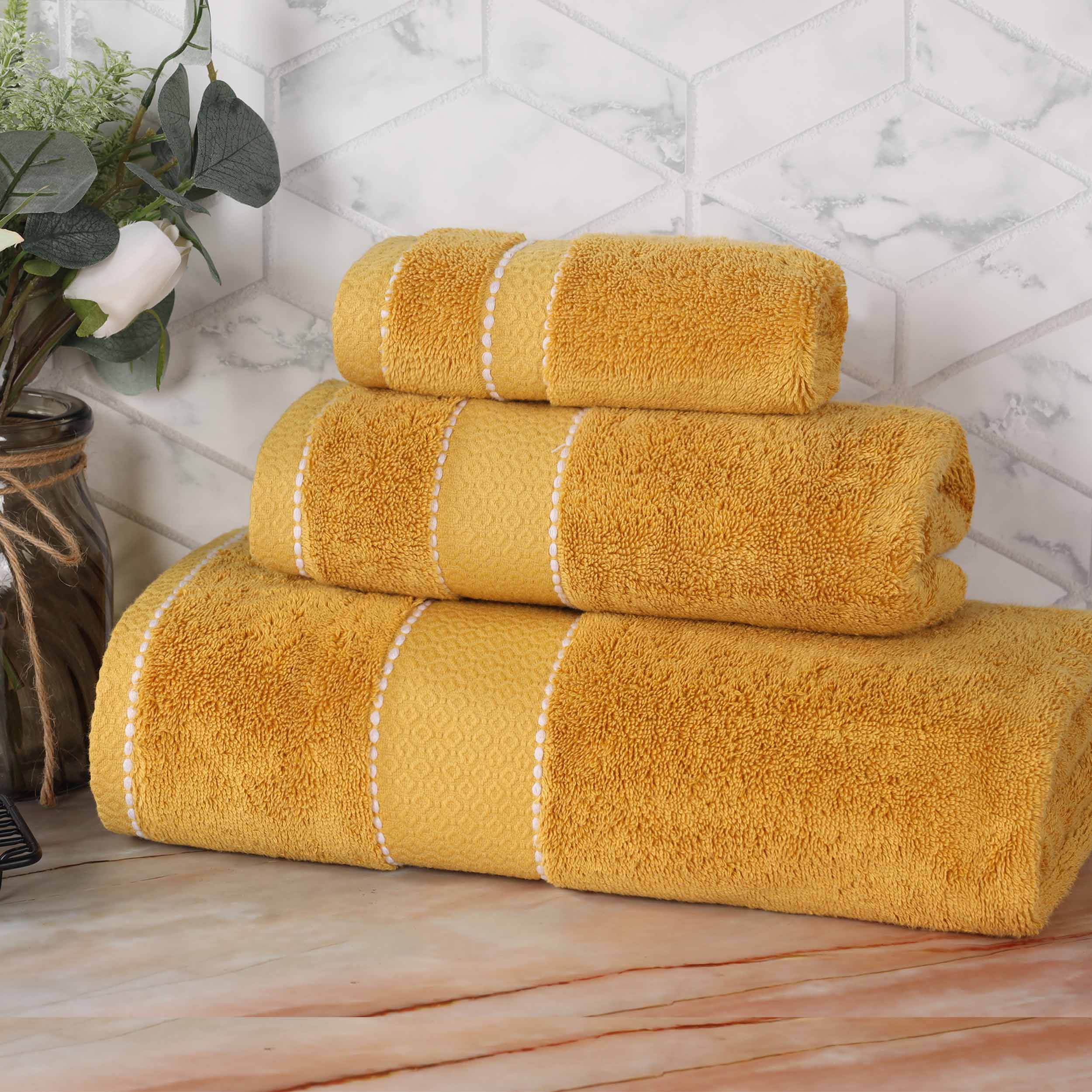 Egyptian Giza Cotton Plush Soft Towel Set 3 Piece - Egyptian Cotton Towel Set by Superior Brand