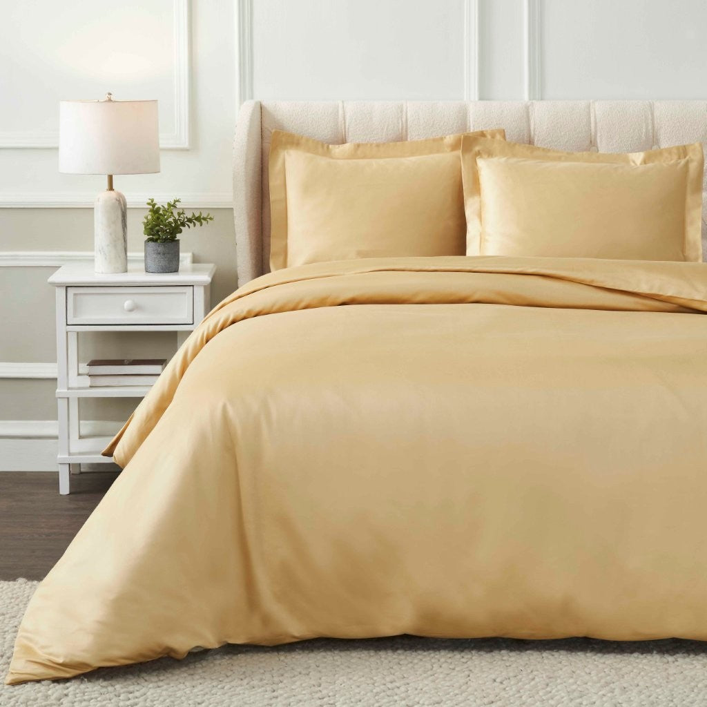 1200 Thread Count Egyptian Cotton Solid Duvet Cover Set - Egyptian Cotton Duvet Cover Set by Superior Brand