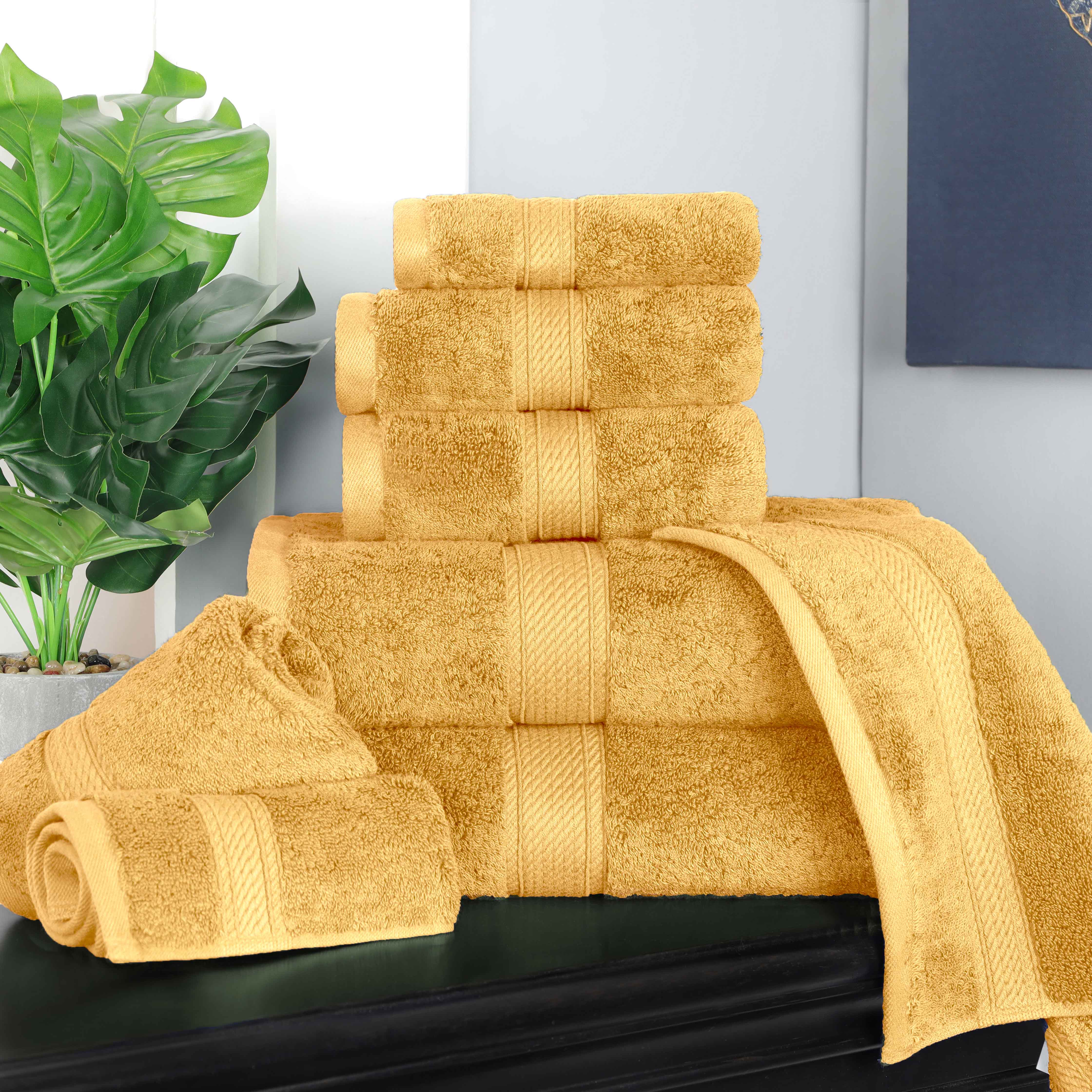 Madison Egyptian Cotton Plush Heavyweight 8 Piece Towel Set - Egyptian Cotton Towel Set by Superior Brand