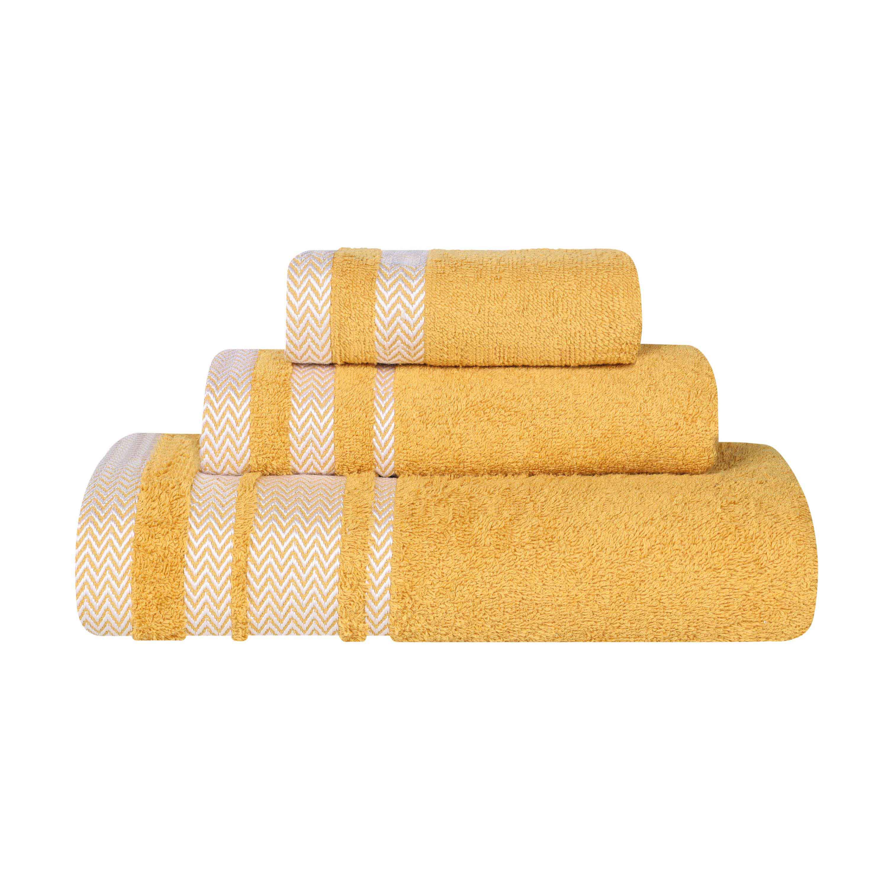 Hays Cotton Medium Weight 3 Piece Assorted Bathroom Towel Set - Towel Set by Superior Brand