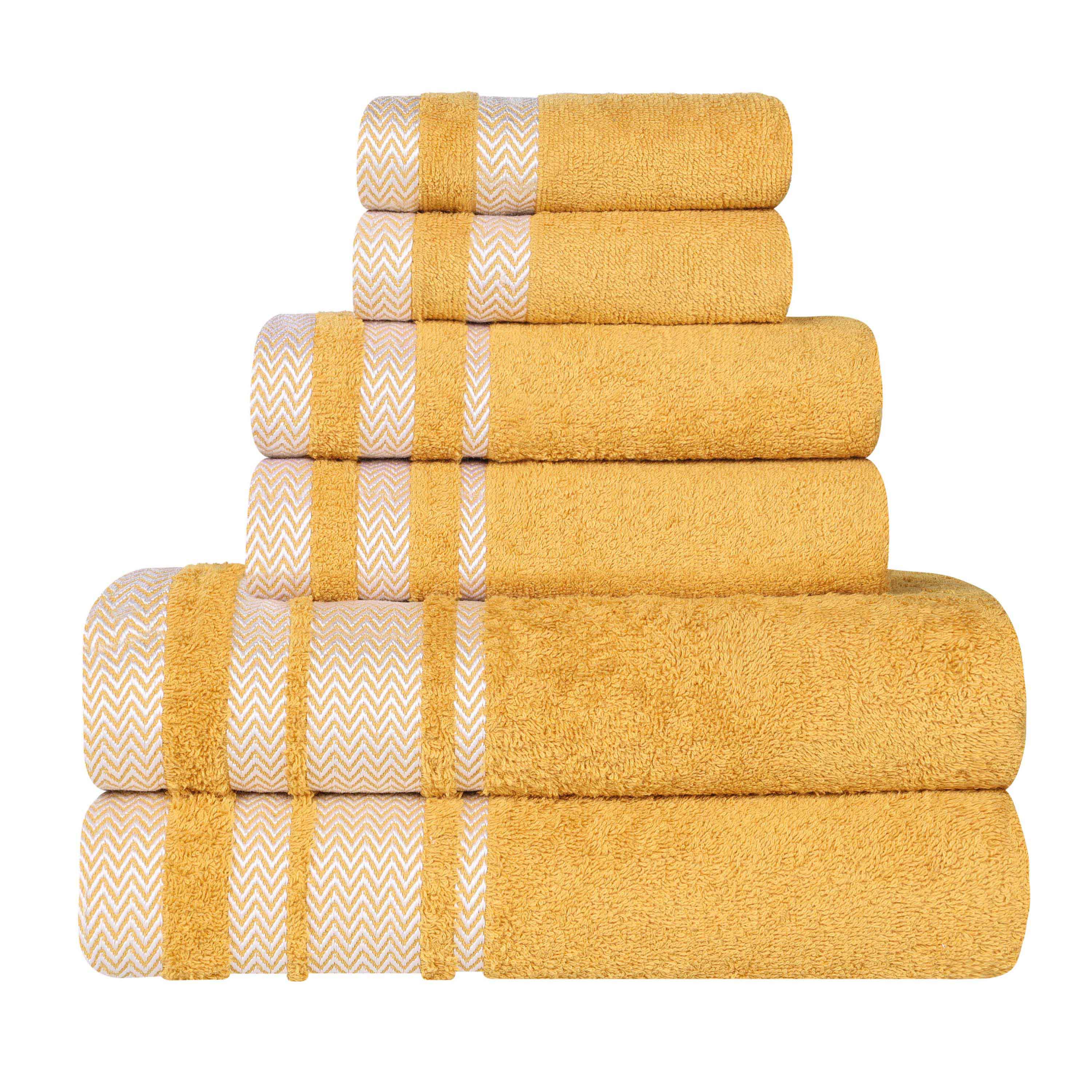 Hays Cotton Medium Weight 6 Piece Assorted Bathroom Towel Set - Towel Set by Superior Brand