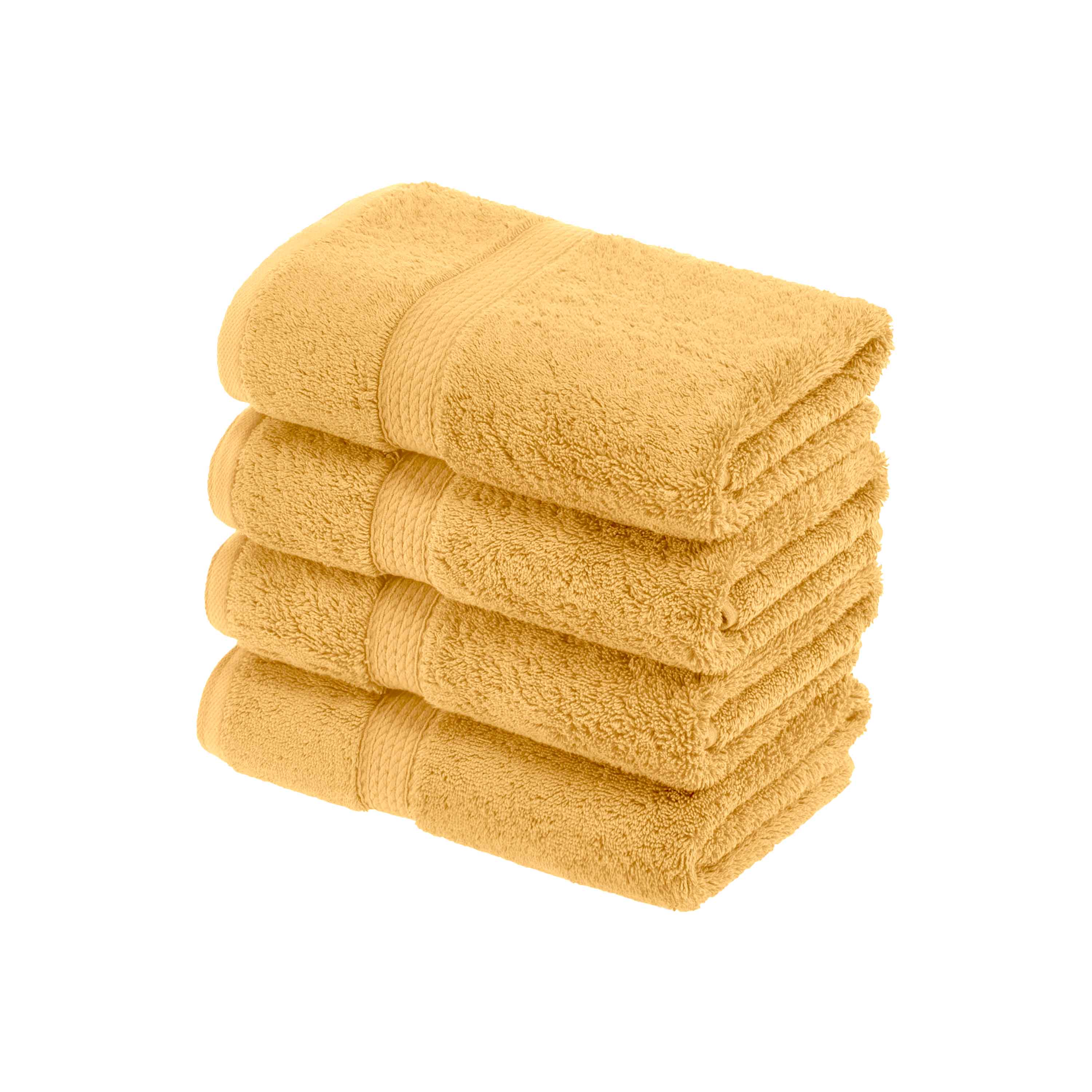 Madison Egyptian Cotton Pile Plush Heavyweight Hand Towel Set of 4 - Egyptian Cotton Hand Towel by Superior