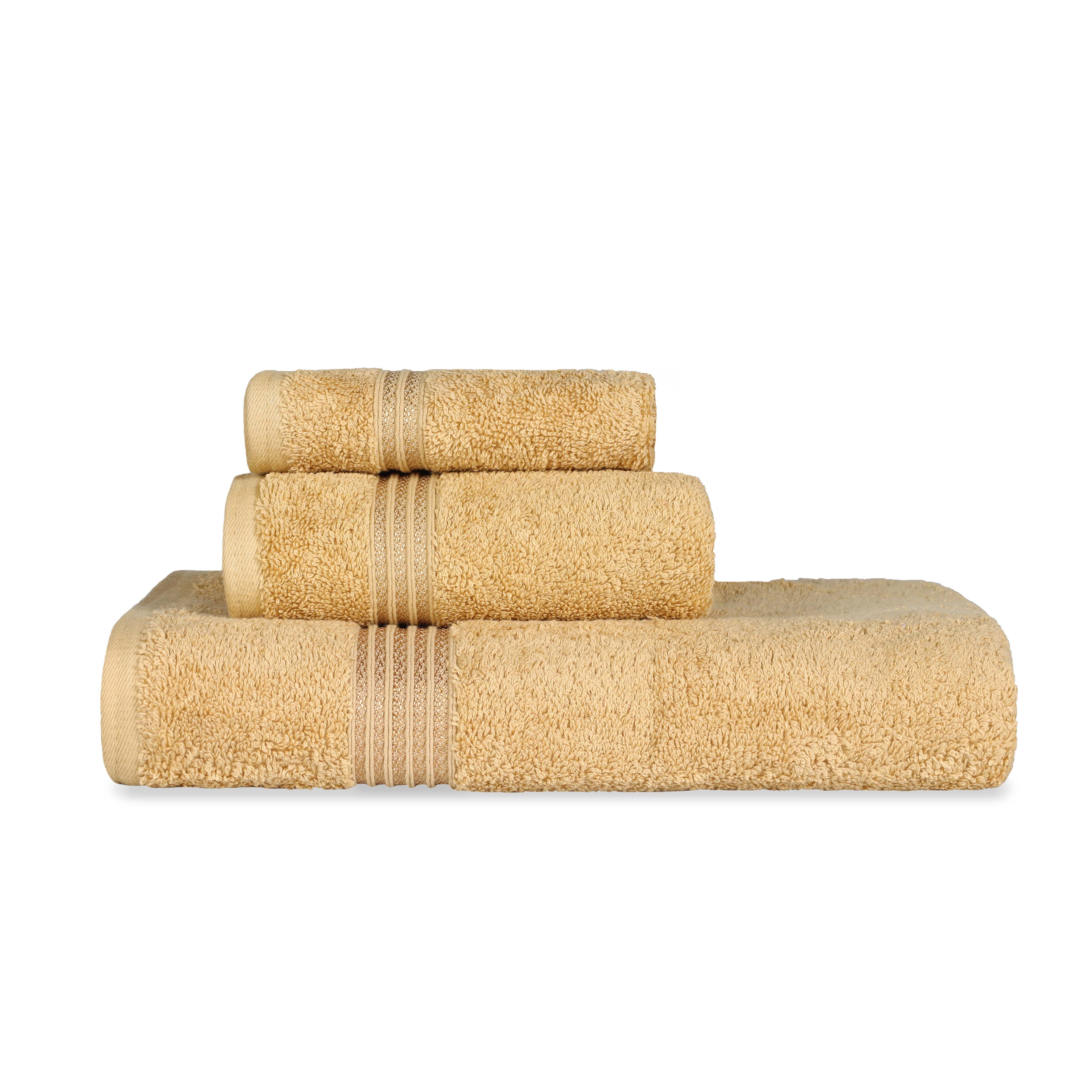 Heritage Egyptian Cotton Plush 3 Piece Absorbent Luxury Towel Set - Towel Set by Superior