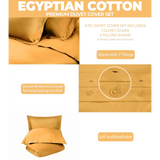 Egyptian Cotton 400 Thread Count Solid Luxury Duvet Cover Set - Egyptian Cotton Duvet Cover Set by Superior Brand