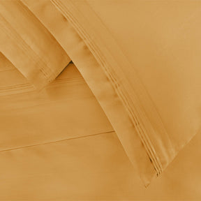 Egyptian Cotton 650 Thread Count Eco-Friendly Solid Sheet Set - Gold