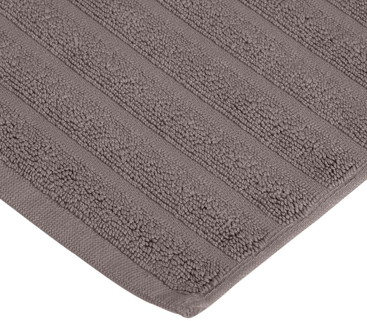 Lined 100% Cotton 1000 GSM 2-Piece Bath Mat Set - Graphite