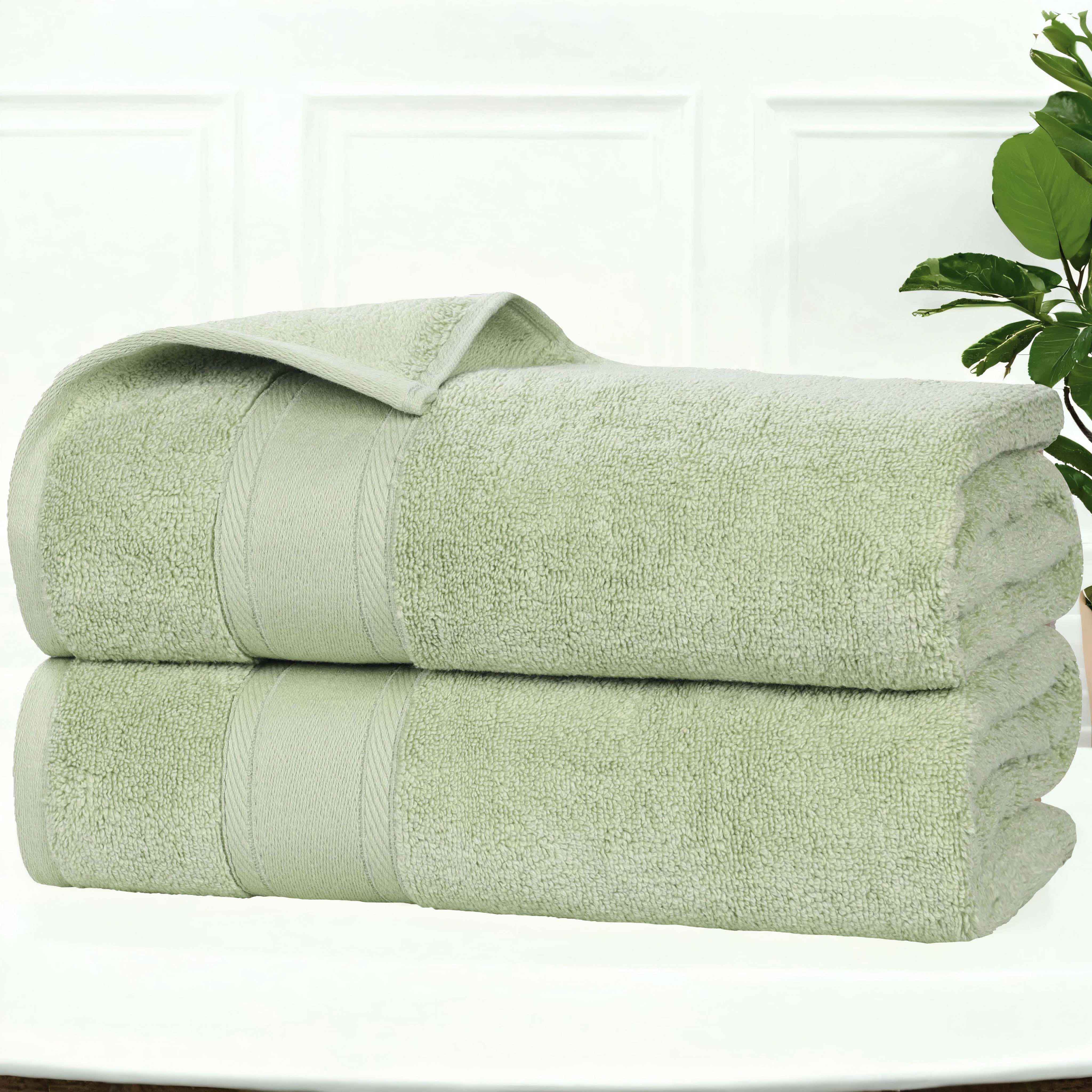 Zero Twist Cotton Medium Weight Soft Bath Towel Set of 2 - Bath Towel by Superior Brand